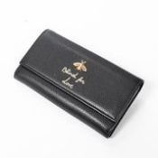 RRP £510 Gucci Blind For Love Long Flap Wallet Black - AAO4696 - Grade A - Please Contact Us