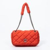 RRP £4,500 Chanel CC Bubble Flap Shoulder Bag Orange - AAQ5567 - Grade A - Please Contact Us