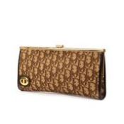 RRP £995 Dior Vintage Clasp Clutch Pouch Beige/Brown - AAR5551 - Grade AB - Please Contact Us