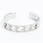 RRP £320 Fendi FF Logo Bracelet Silver - AAR6450 - Grade A - Please Contact Us Directly For Shipping