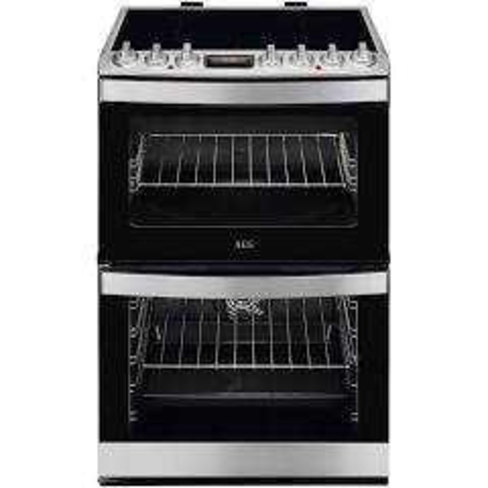 RRP £500 Boxed Aeg Cib6740Acm Stainless Steel Twin Cavity Electric Oven
