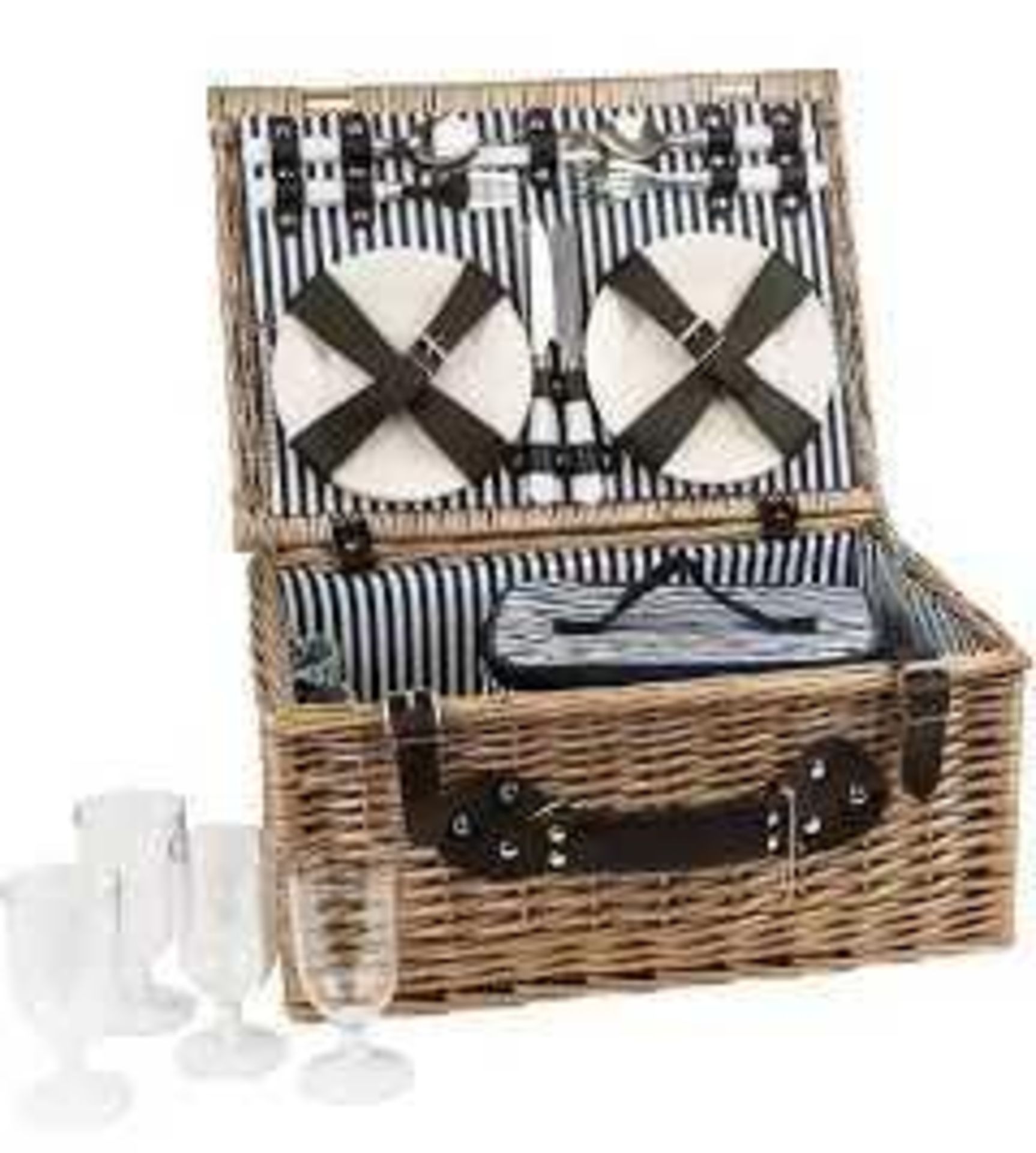 RRP £75 The Three Rivers Picnic Hamper 105585 (Appraisals Available On Request) (Pictures For