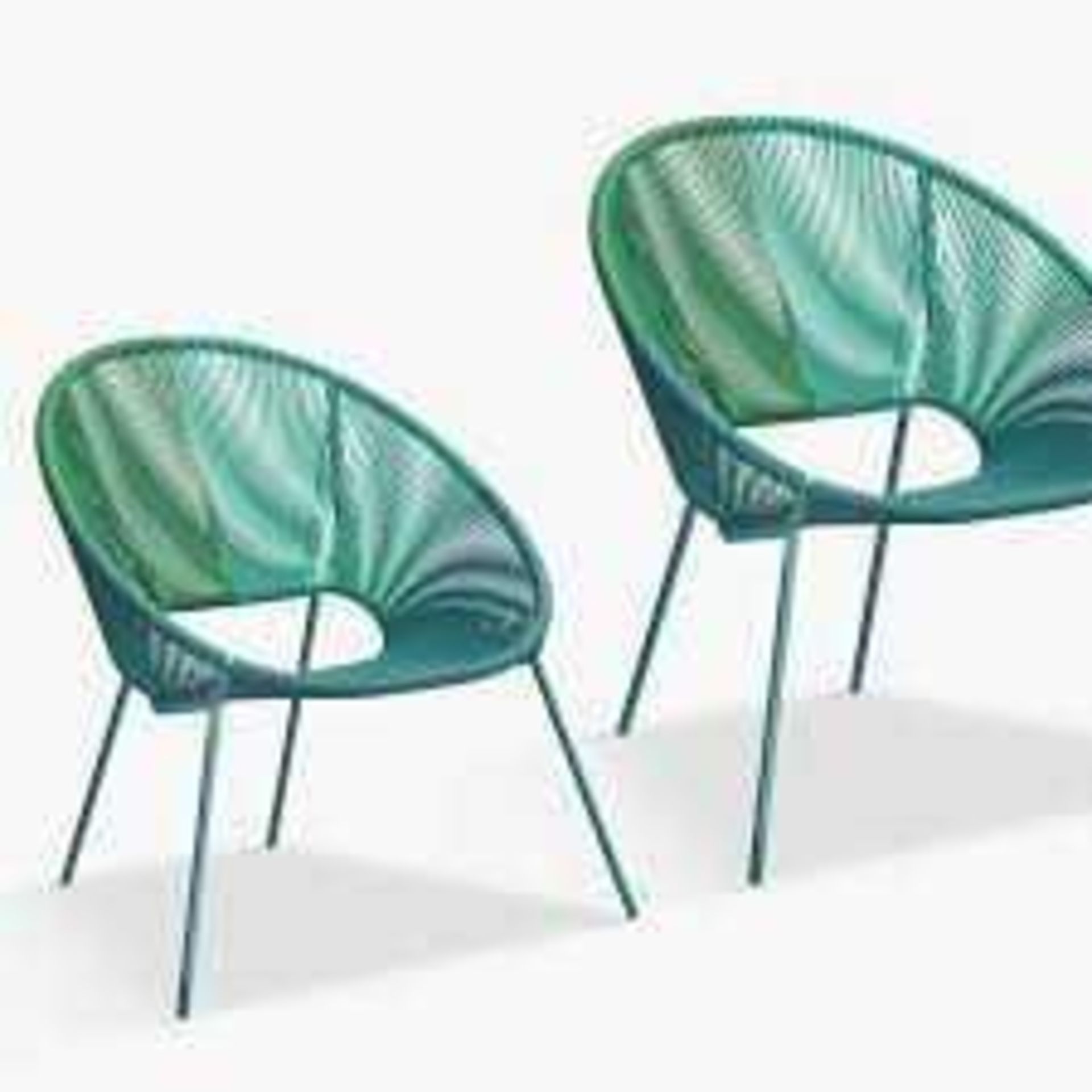 RRP £100 Lot To Contain 2 Salsa Rope Garden Chairs 30492595 (Appraisals Available On Request) (