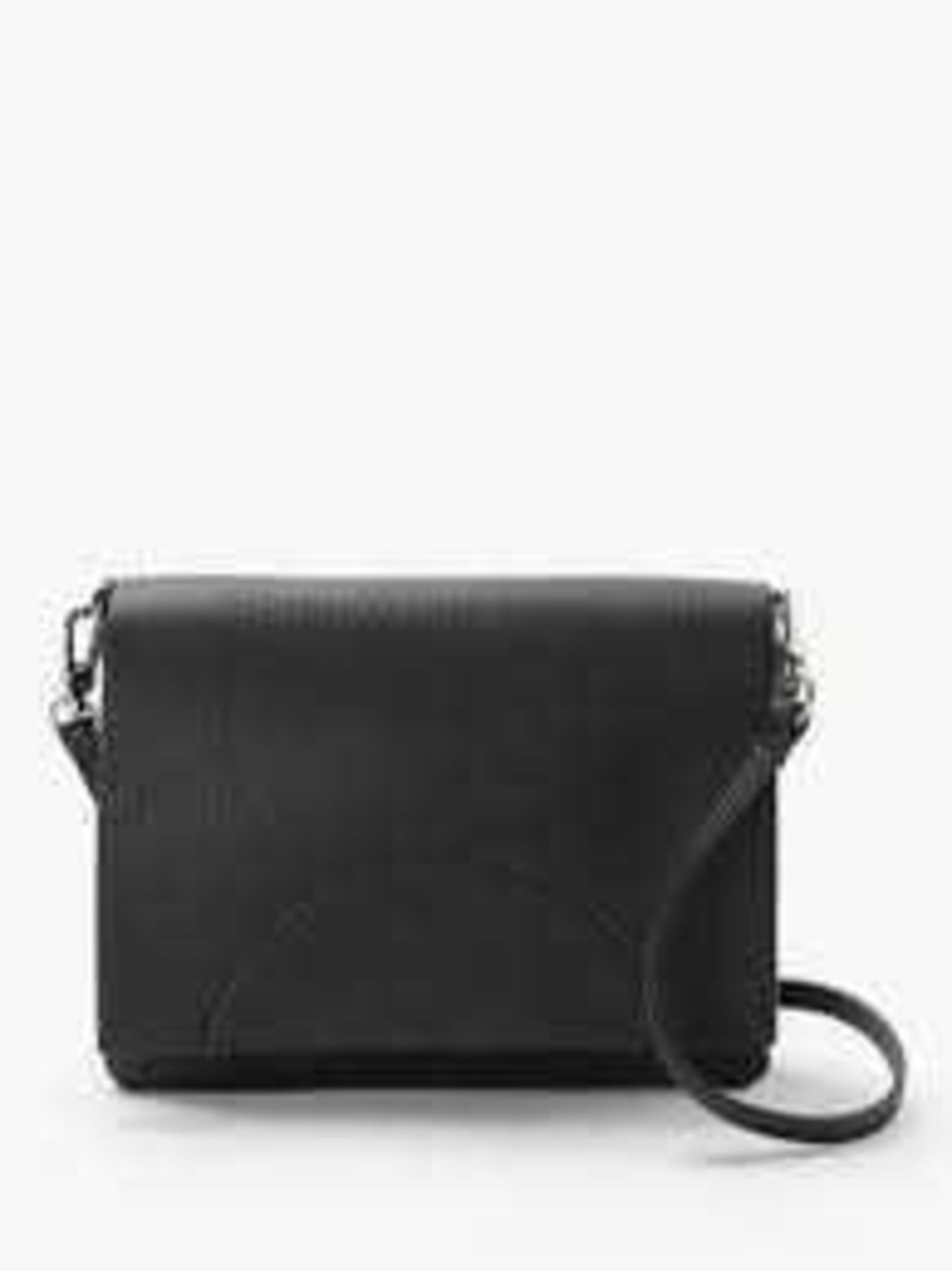 RRP £110 John Lewis And Partners Kiera Cross Body Bag In Black Leather 2.143 (Appraisals Available