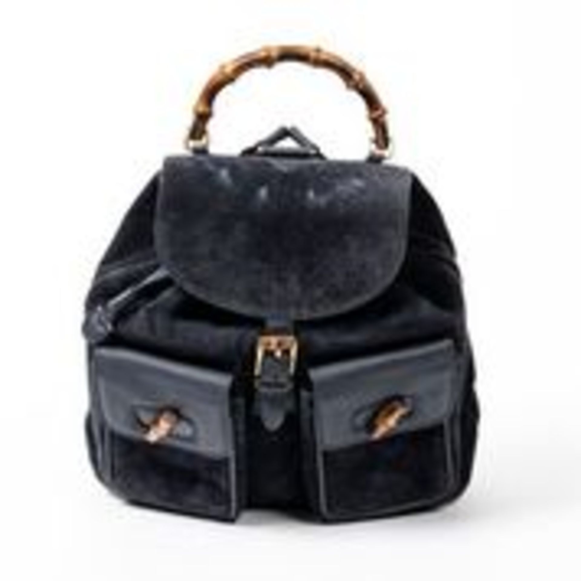 RRP £825 Gucci Bamboo Backpack Navy Blue - AAO4412 - Grade A - Please Contact Us Directly For