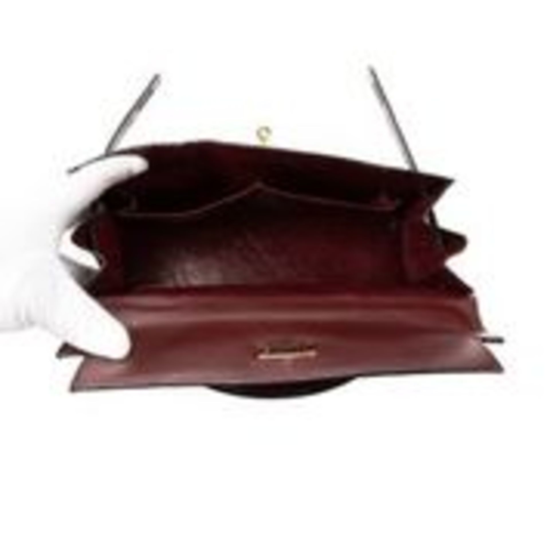 Vintage Hermes Kelly Handbag Wine - EAG5137 - Grade AB - Please Contact Us Directly For Shipping - Image 4 of 5