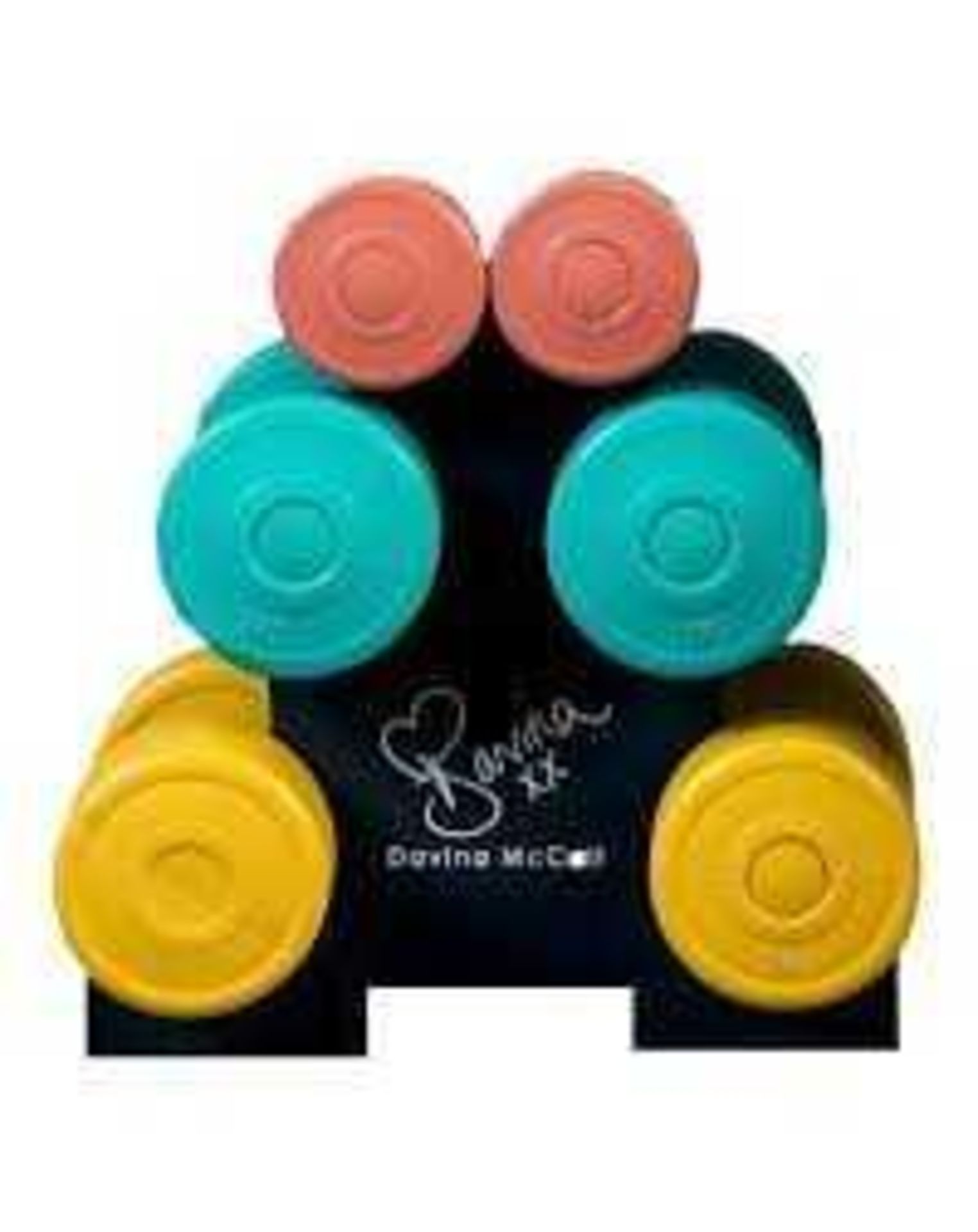 RRP £70 Boxed Set Of Davina McCall Cement And Pvc Dumbbells (Appraisals Available On Request) (