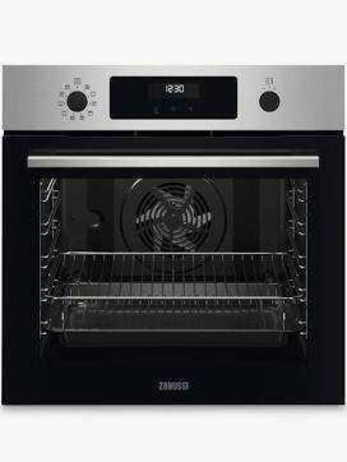 RRP £360 Zanussi Zopnx6X2 Built-In Stainless Steel Fan Assisted Single Electric Oven (Appraisals