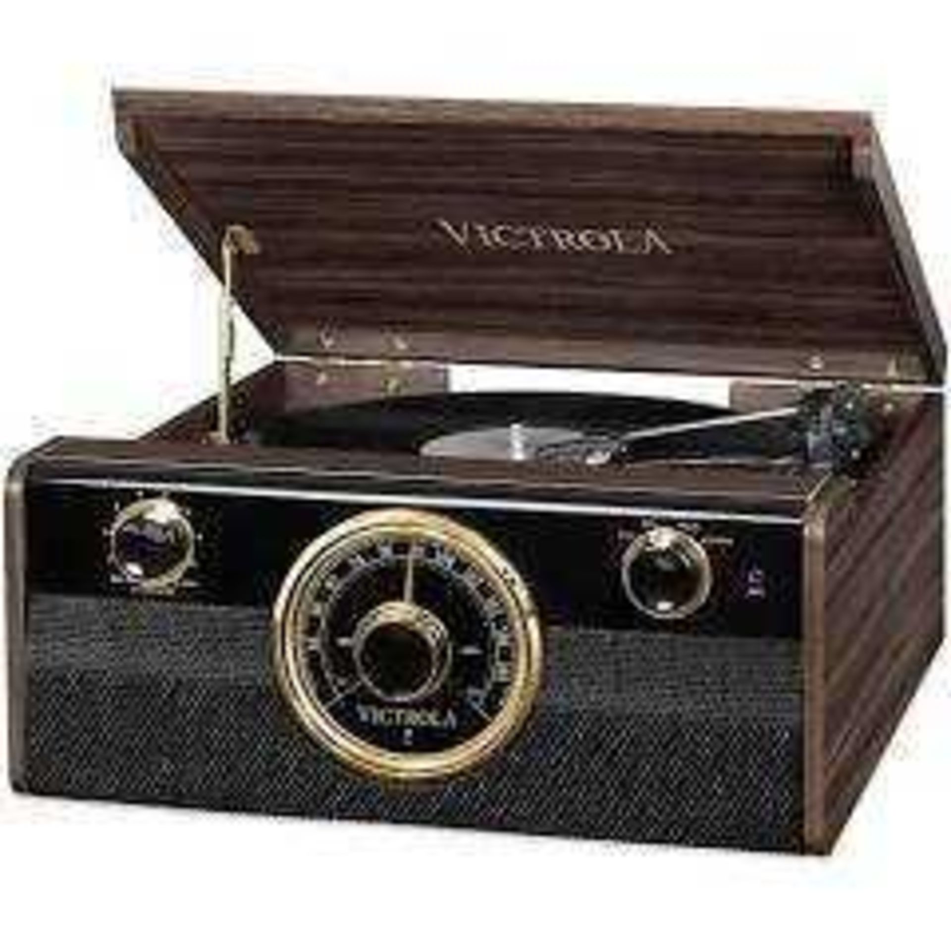 RRP £130 Boxed Victrola 4In1 Turntable With Bluetooth Connectivity Fm Radio With Analogue Tuner