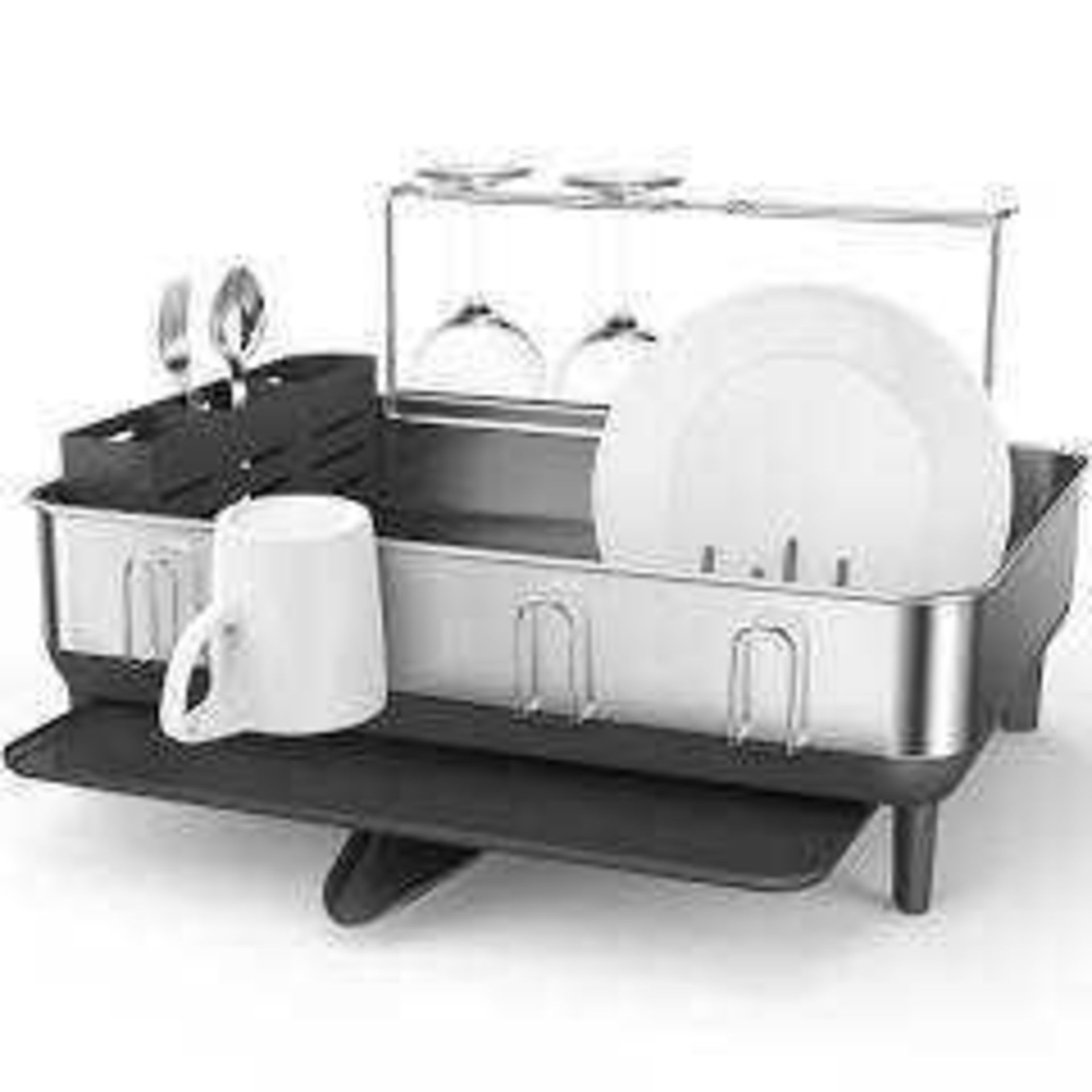 RRP £110 Lot To Contain 2 Boxed Assorted Kitchen Items To Include Simplehuman Compact Steel Frame