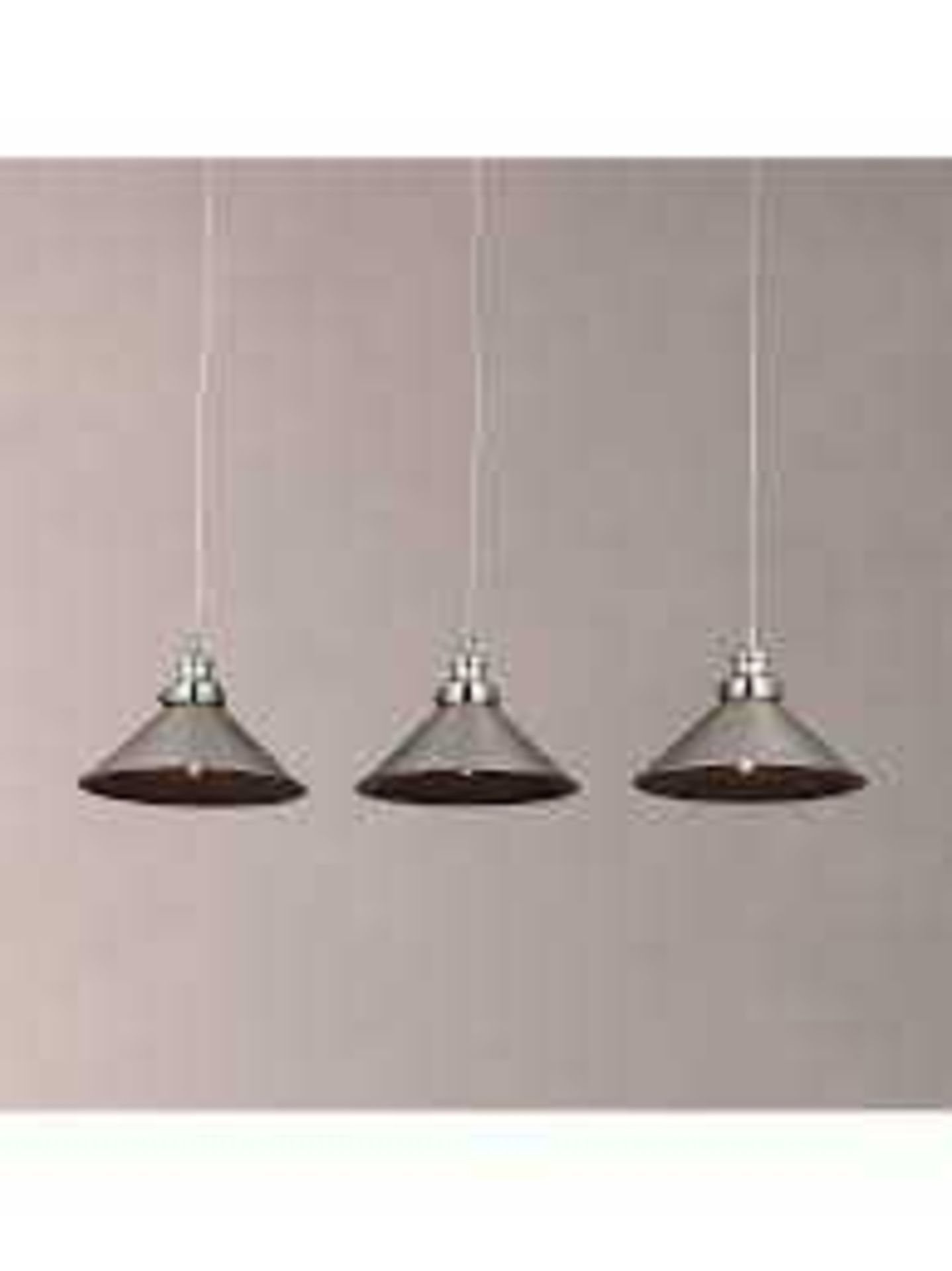 RRP £175 Boxed Croft Collection Tobias 3 Light Dinner Light Pendant 415611 (Appraisals Available