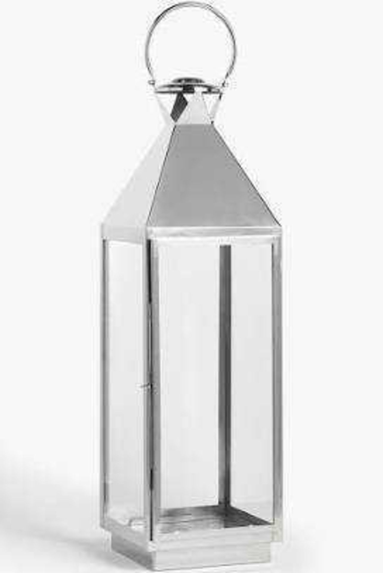 RRP £75 Boxed John Lewis Brass Glass Lantern 440751 (Appraisals Available On Request) (Pictures