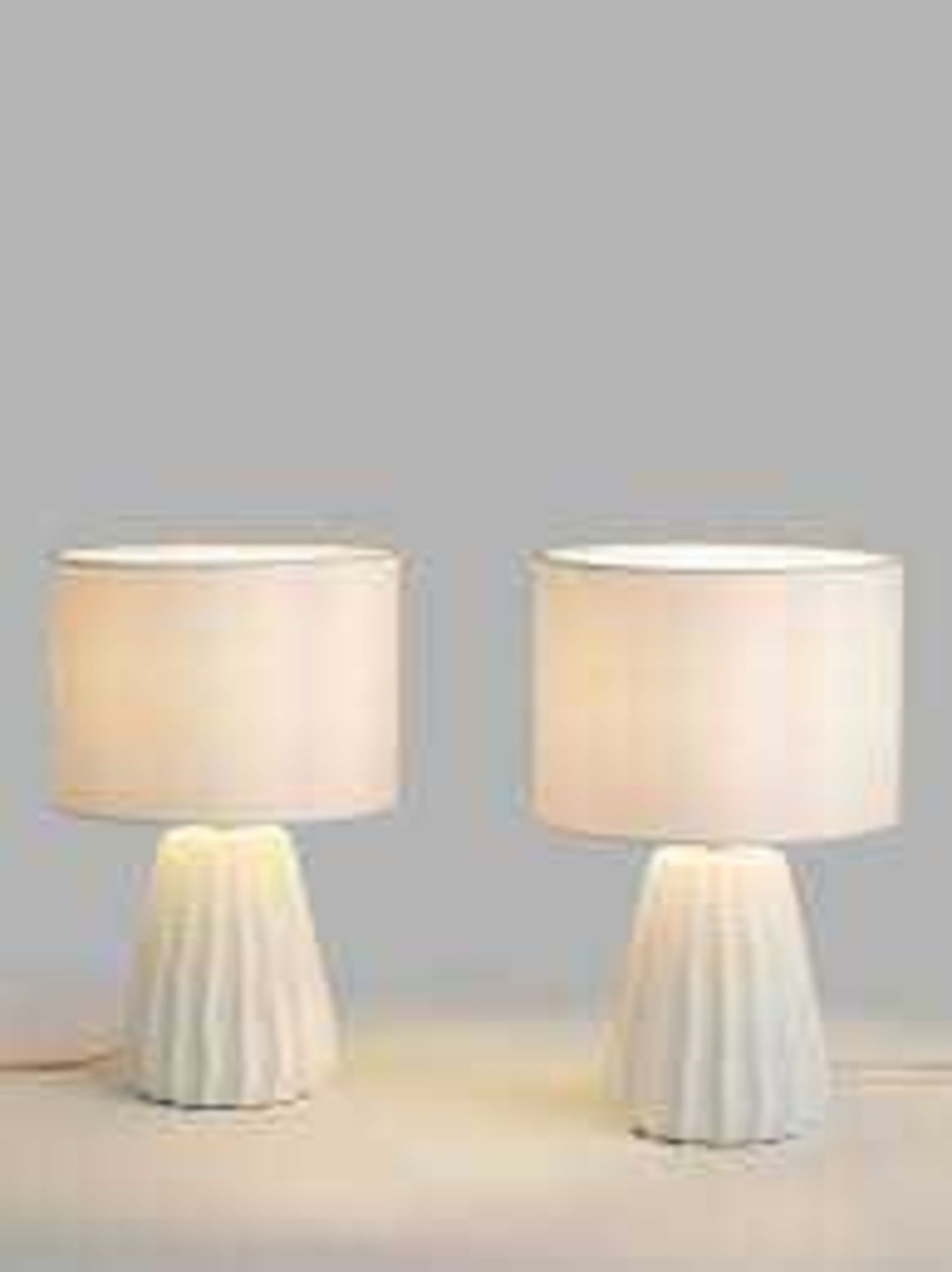 RRP £120 Lot To Contain 2 Assorted John Lewis Table Lamps To Include The Mushroom Table Lamp Opal - Image 2 of 2