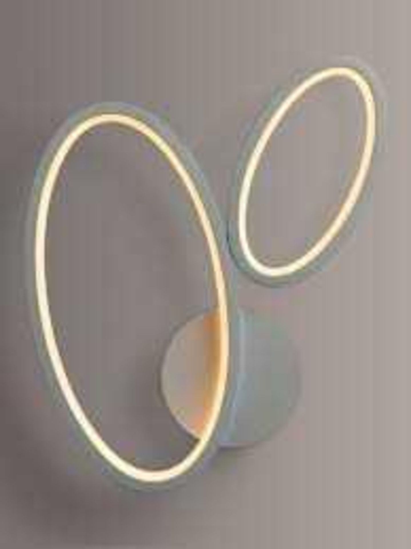 RRP £165 Lot To Contain 3 Boxed John Lewis Oval Integrated Led Wall Lights Matt White Finish