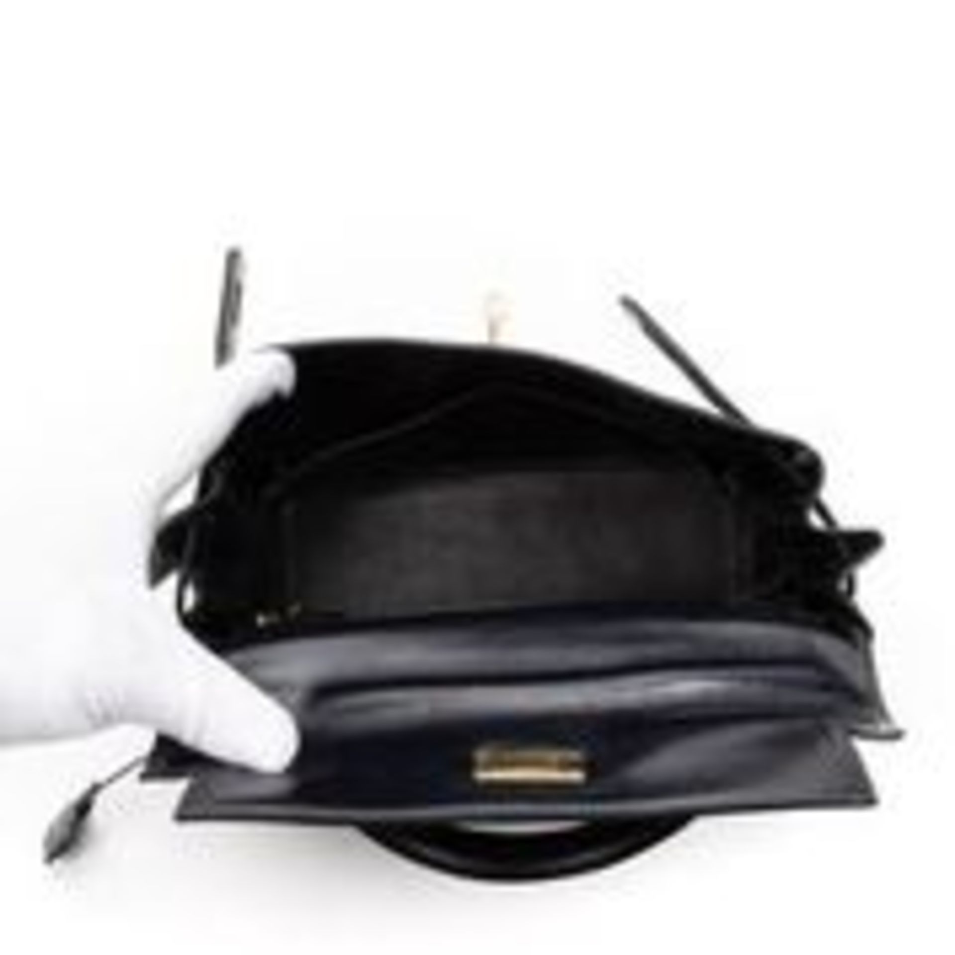 Vintage Hermes Kelly Handbag Navy Blue - EAG5035 - Grade AB - Please Contact Us Directly For - Image 4 of 5