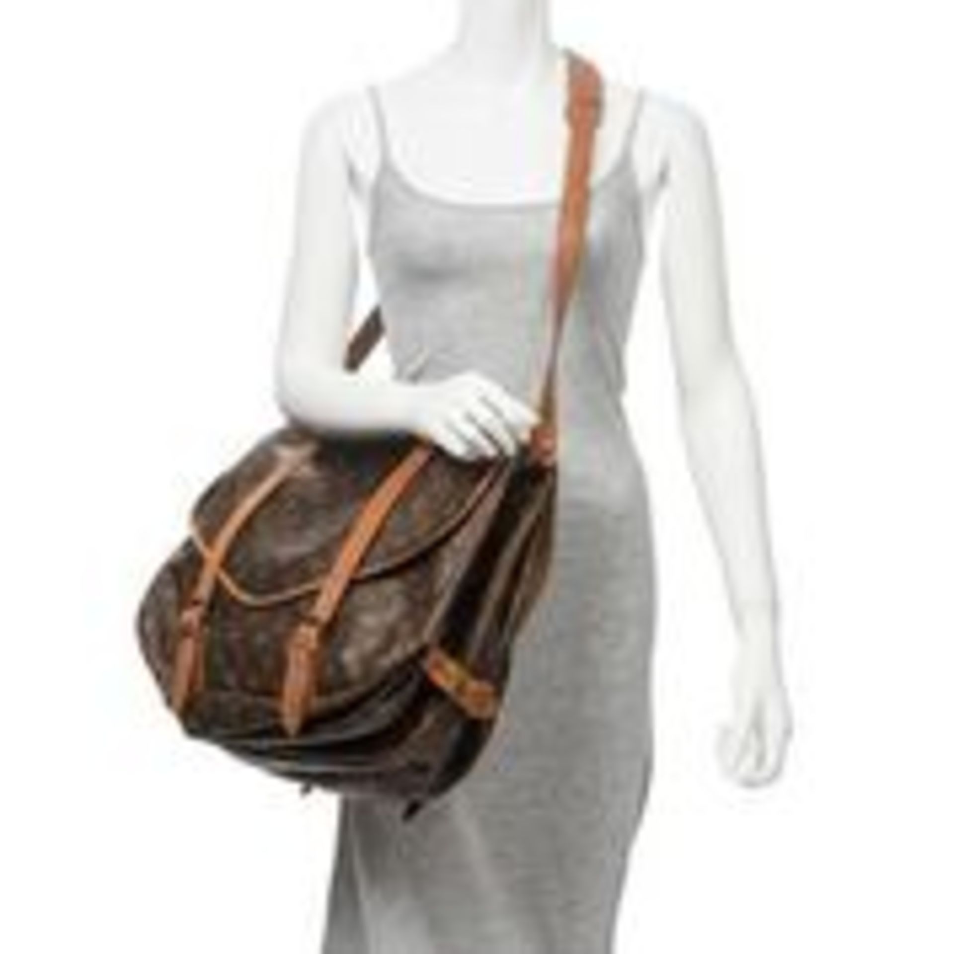 RRP £1,200 Louis Vuitton Saumur Double Straps Shoulder Bag Brown - AAR5049 - Grade AB - Please - Image 2 of 2
