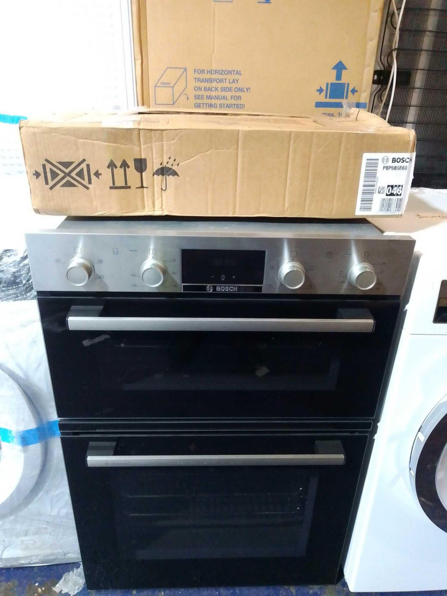 RRP £650 Bosch Mha133Brob Built In Twin Cavity Double Electric Oven 3048560 (Appraisals Available On