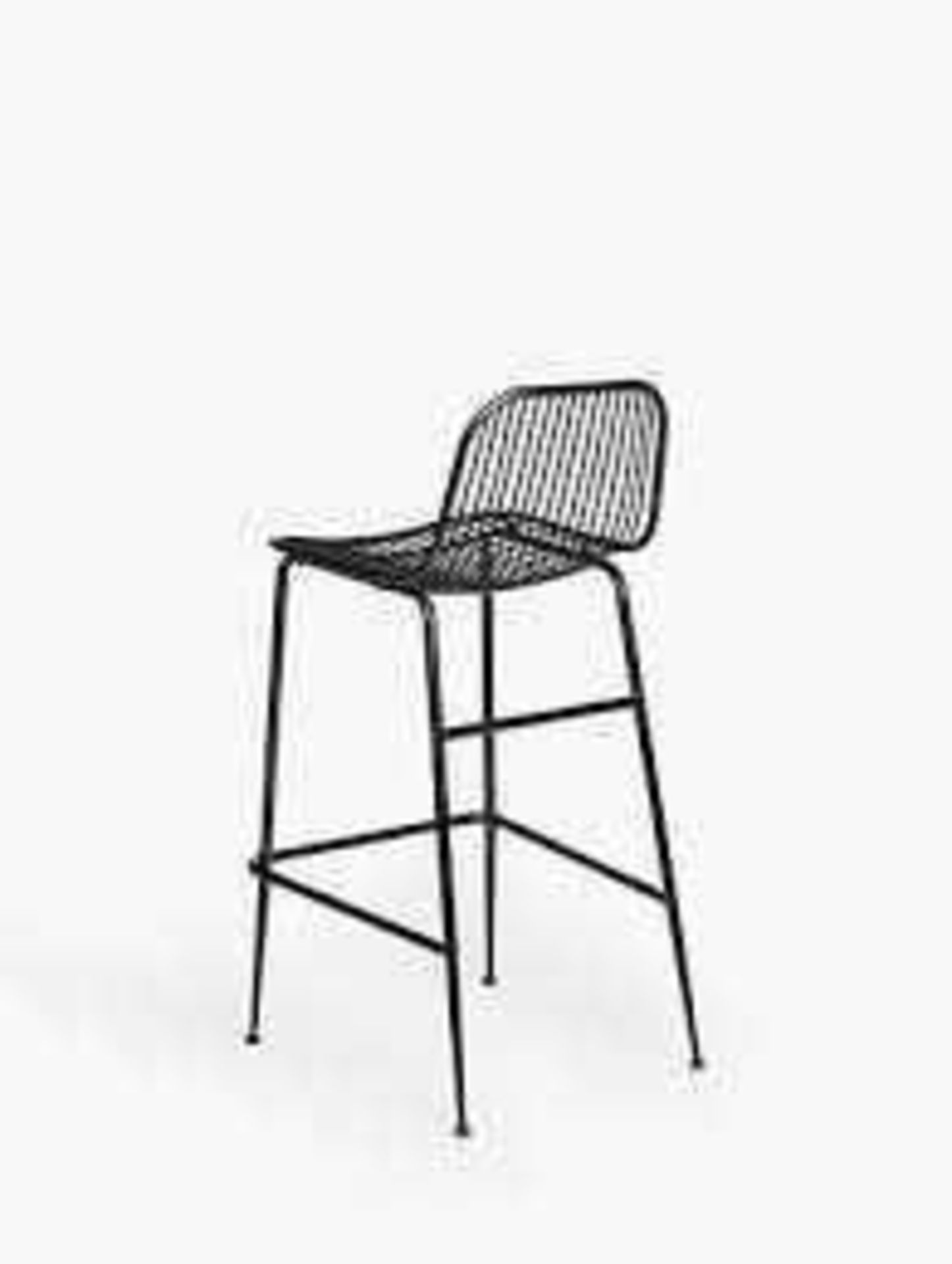 RRP £120 John Lewis And Partners Black Metal Bar Stool 3062168 (Appraisals Are Available On Request)