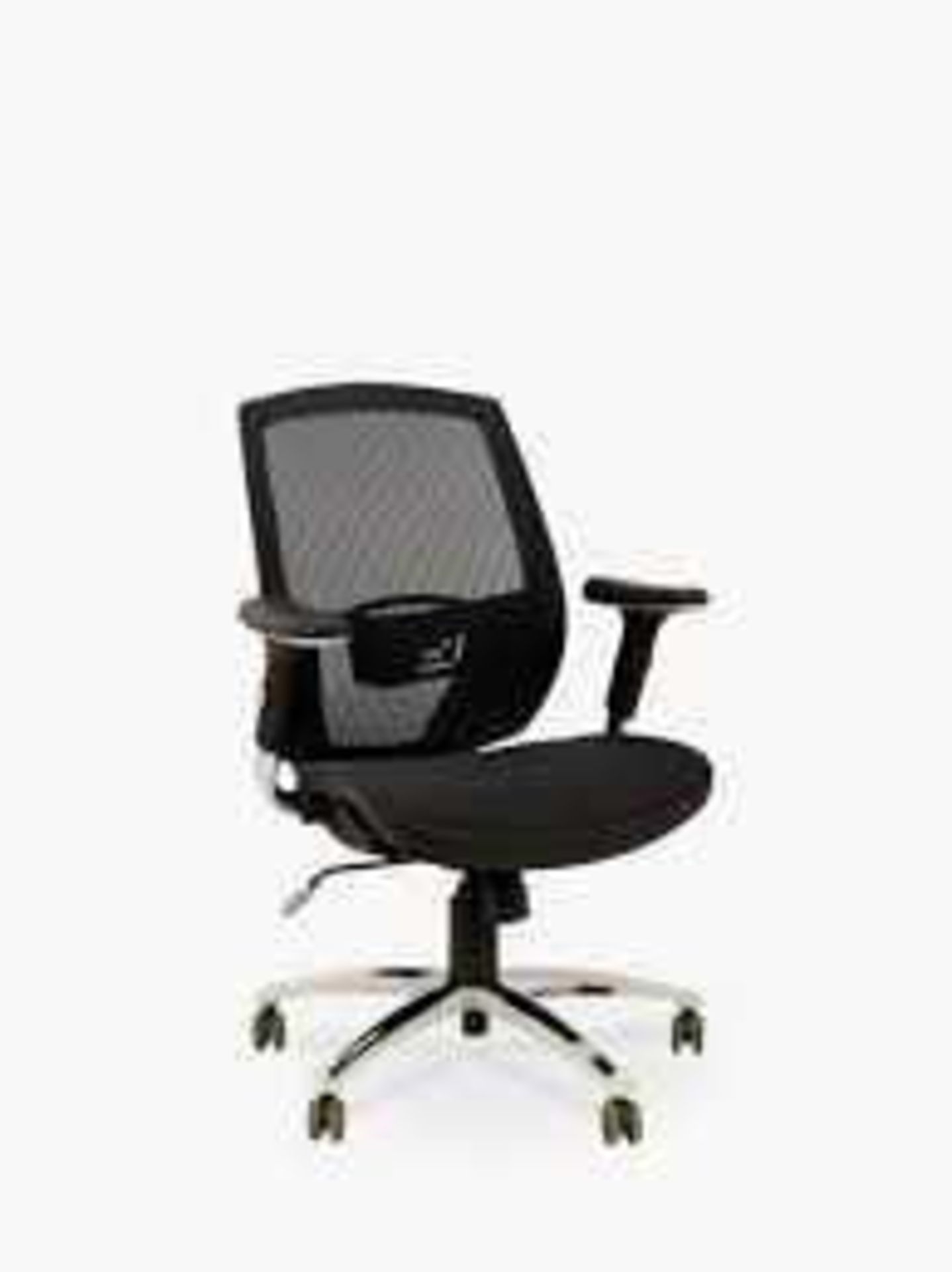 RRP £100 Housed By John Lewis Black And White Mesh Upholstered Gas Lift Office Swivel Chair With