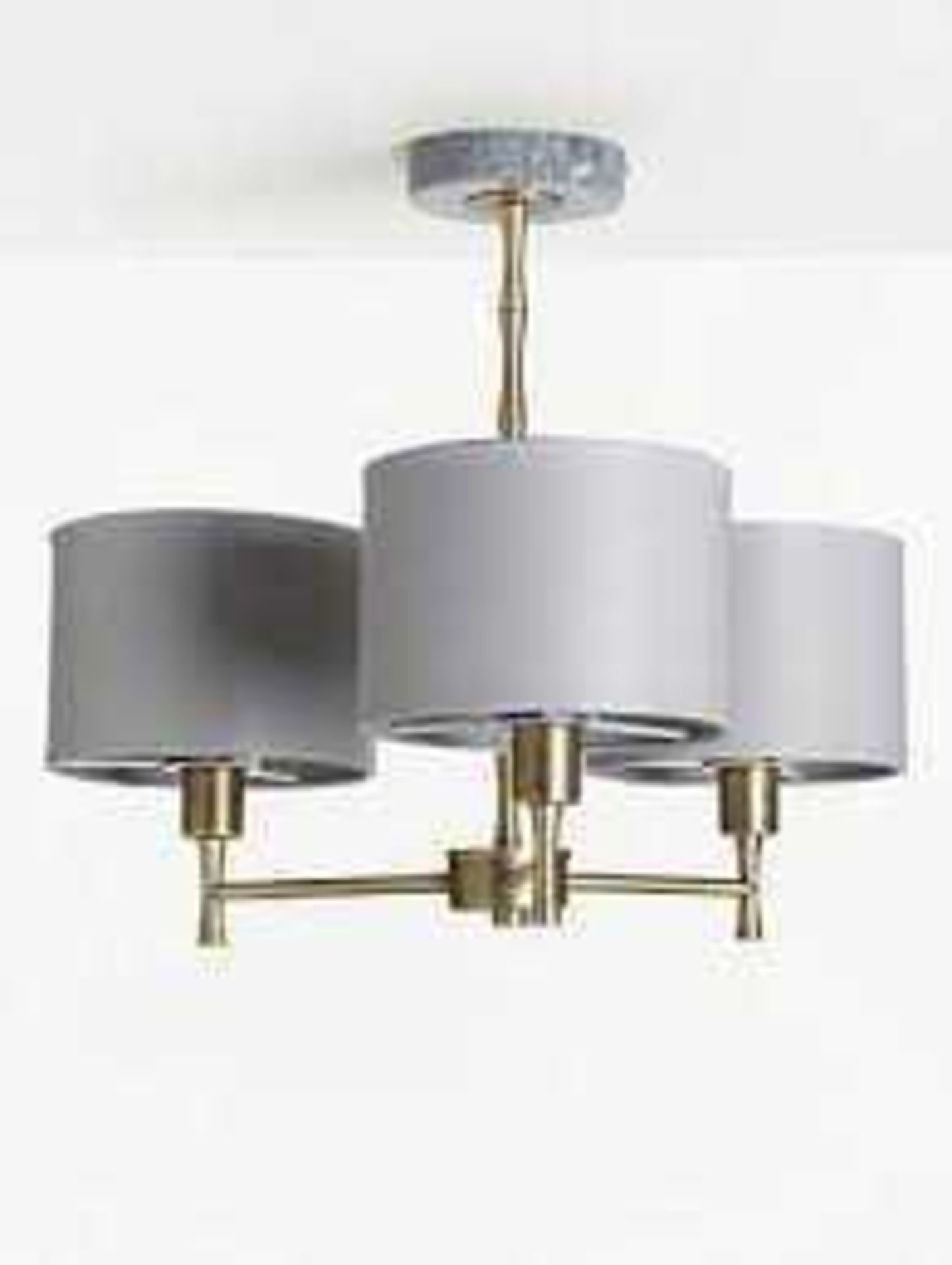 RRP £150 Boxed Bamboo Semi Flush Ceiling Light 458228 (Appraisals Available On Request) (Pictures