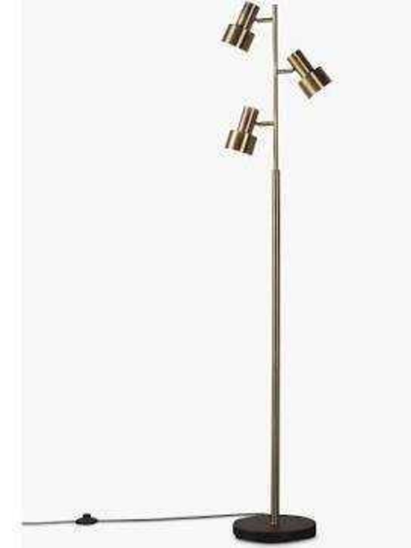 RRP £115 Boxed John Lewis And Partners Shelby 3 Light Brushed Brass Floor Lamp 13940 (Appraisals Are