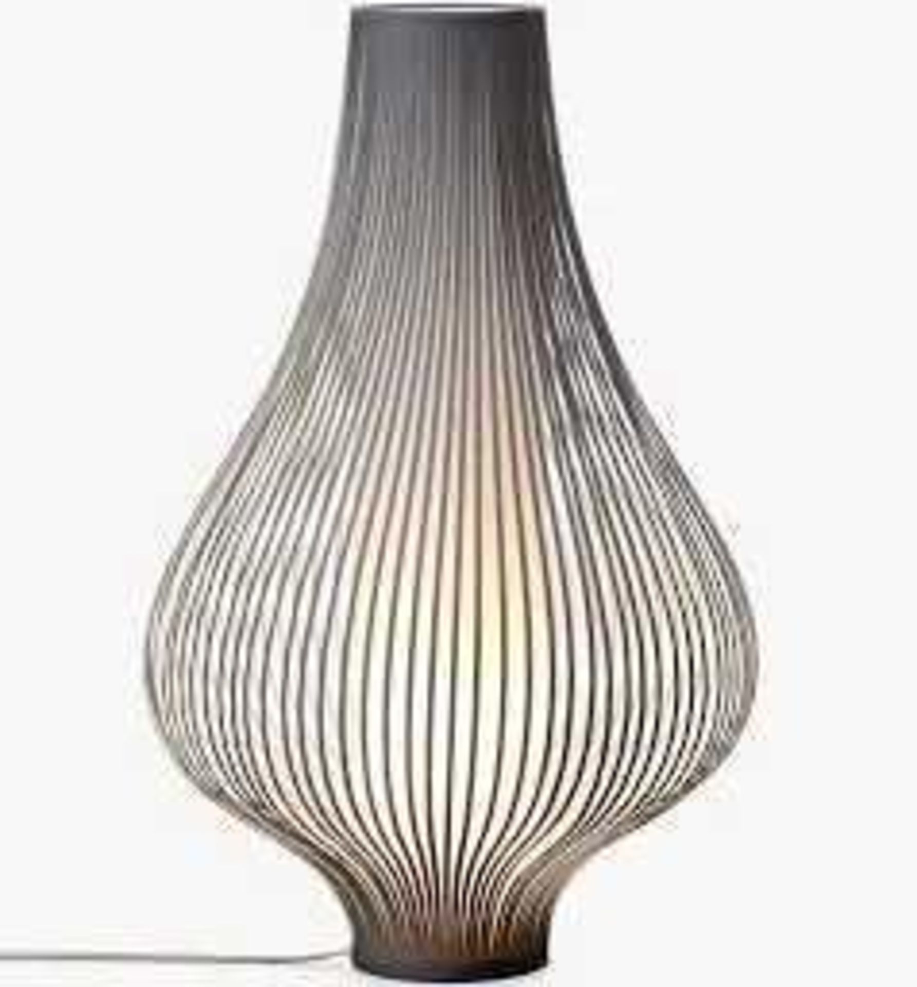 RRP £115 Boxed John Lewis And Partners Harmony Ribbed Table Lamp 489748 (Appraisals Available On