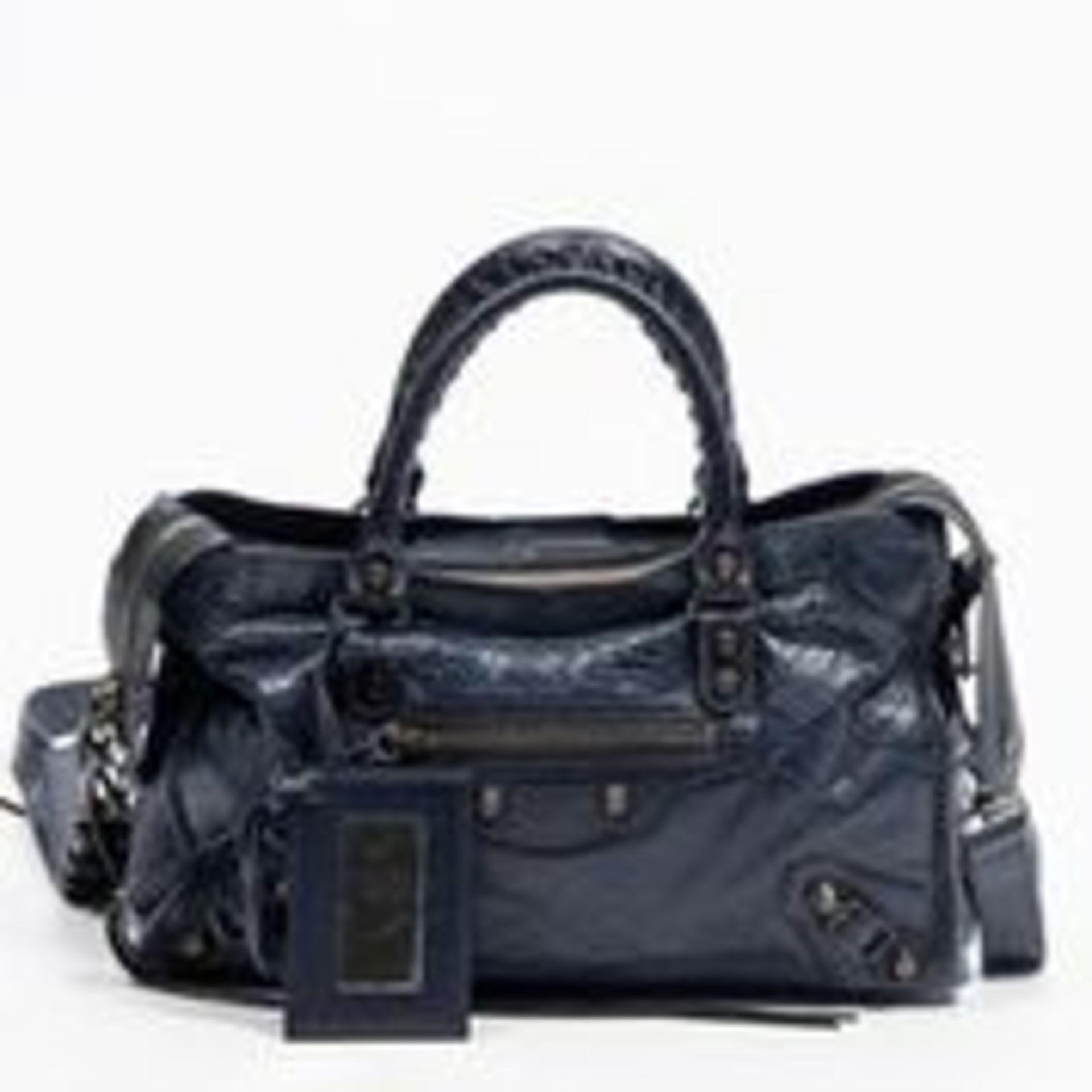 RRP £1,200 Balenciaga Small City Shoulder Bag Dark Blue - AAQ1226 - Grade A - Please Contact Us