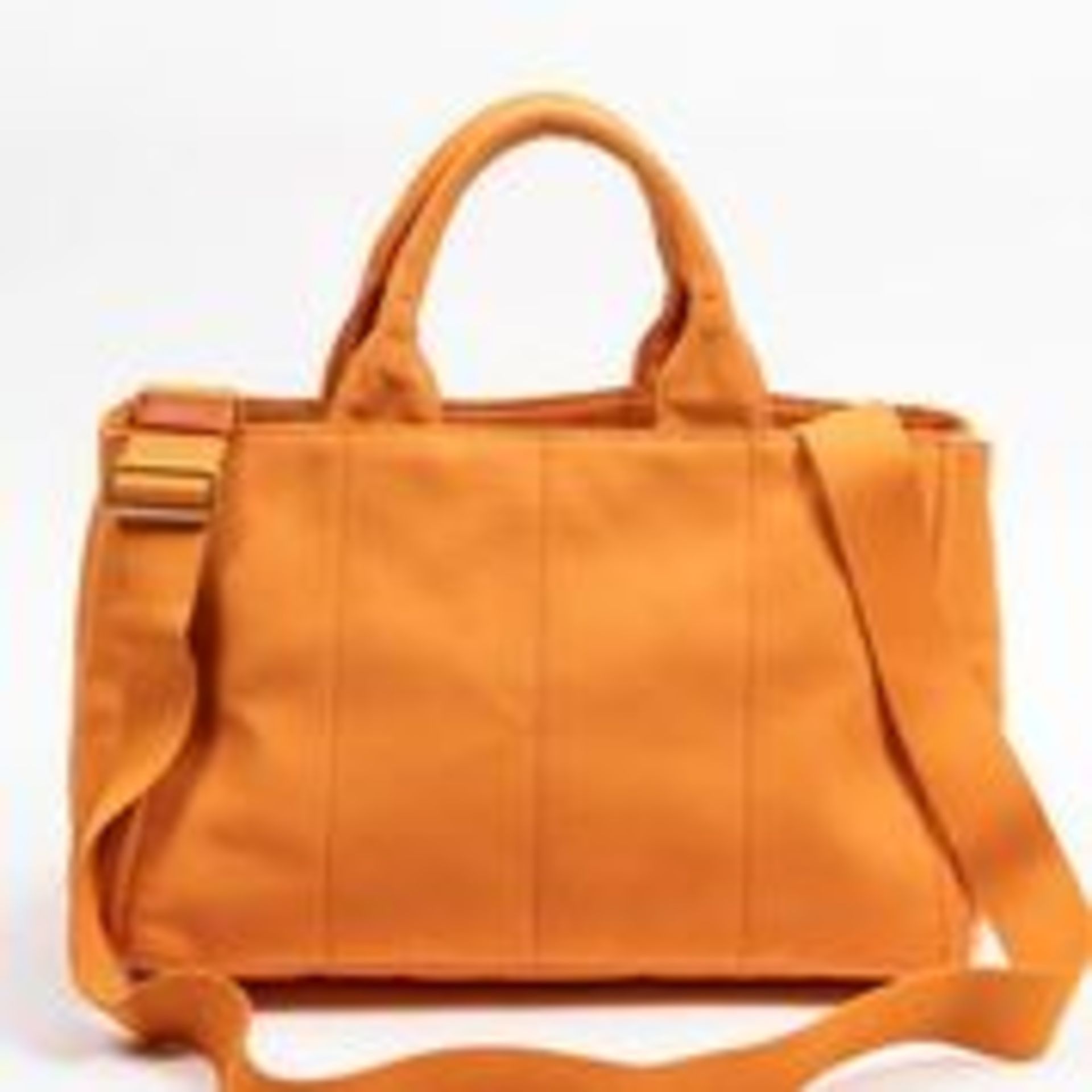 RRP £1,320 Prada Medium Bijoux Canapa Tote Shoulder Bag Papaya - AAR3528 - Grade AA - Please Contact - Image 2 of 4