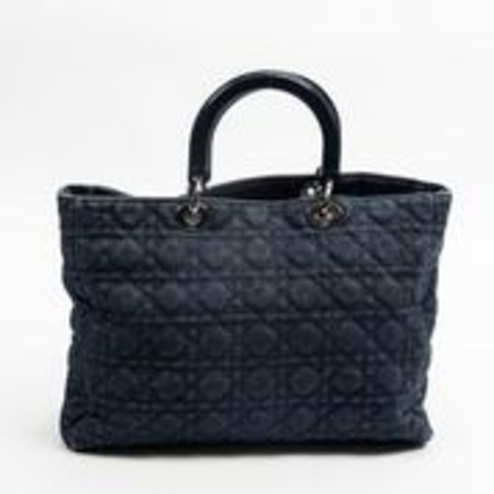 RRP £2,870 Dior Lady Dior Tote Shoulder Bag Blue Denim - AAR3507 - Grade A - Please Contact Us - Image 2 of 5