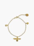 RRP £225 Boxed Alex Monroe Ladies Gold Pendant Bracelet (68658) (Appraisal Are Available On Request)