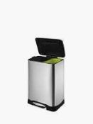 RRP £140 Boxed Echo Living 28+18Lt Neo Cube Recycling Bin (26559) (Appraisals Are Available On