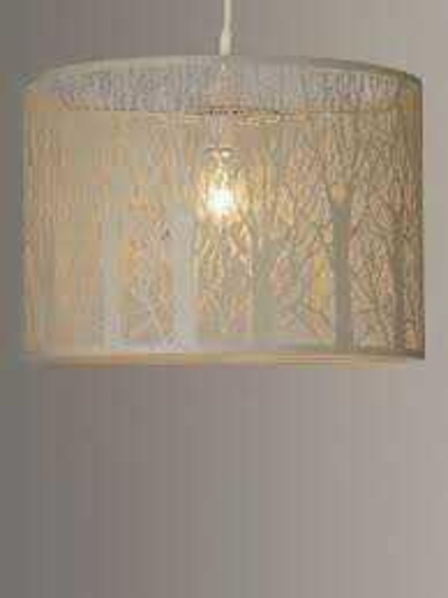 RRP £100 Lot To Contain 2 Assorted Laser Cut Light Shades And Fabric (189725) (Appraisals Are