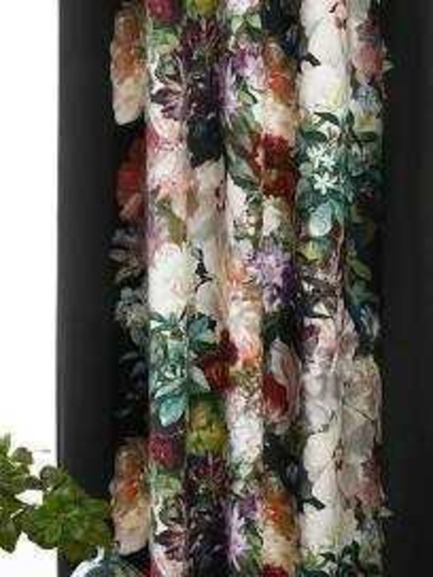 RRP£150 Bagged Pair Of Mm Linen 167X200Cm Floral Print Curtains (393865) (Appraisals Are Available