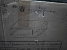 RRP £200 Boxed Anka Curved Designer Coffee Table (Appraisals Available On Request) (Pictures For