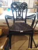 RRP £160 Lot To Contain 4 Yevette Stacking Garden Dining Chairs (Appraisals Available On Request) (