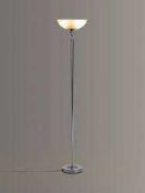 RRP £115 Boxed Stainless Steel Base Opal Glass Glass Shade Floor Standing Lamp (380953) (Apprisals