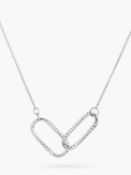 RRP £130 Ladies Double Helix Silver Necklace (2.143) (Appraisal Are Available On Request) (