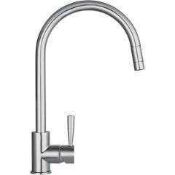 RRP £380 Boxed Franky Fuji Satin Steel Pull Out Tap (3001248) (Appraisals Are Available On