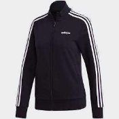 RRP £ 55 Size Small Adidas Navy Blue And White Strip Designer Jacket (210609)(Appraisal Are
