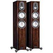 RRP £3200 Boxed Pair Of Monitor Audio Gold Series 200 Piano Ebony Floor Standing Speaker (404807) (