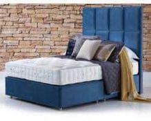RRP £1000 Boxed Hypnos Maxi Store Devine Bed Base In Midnight Erin Blue (Appraisal Are Available