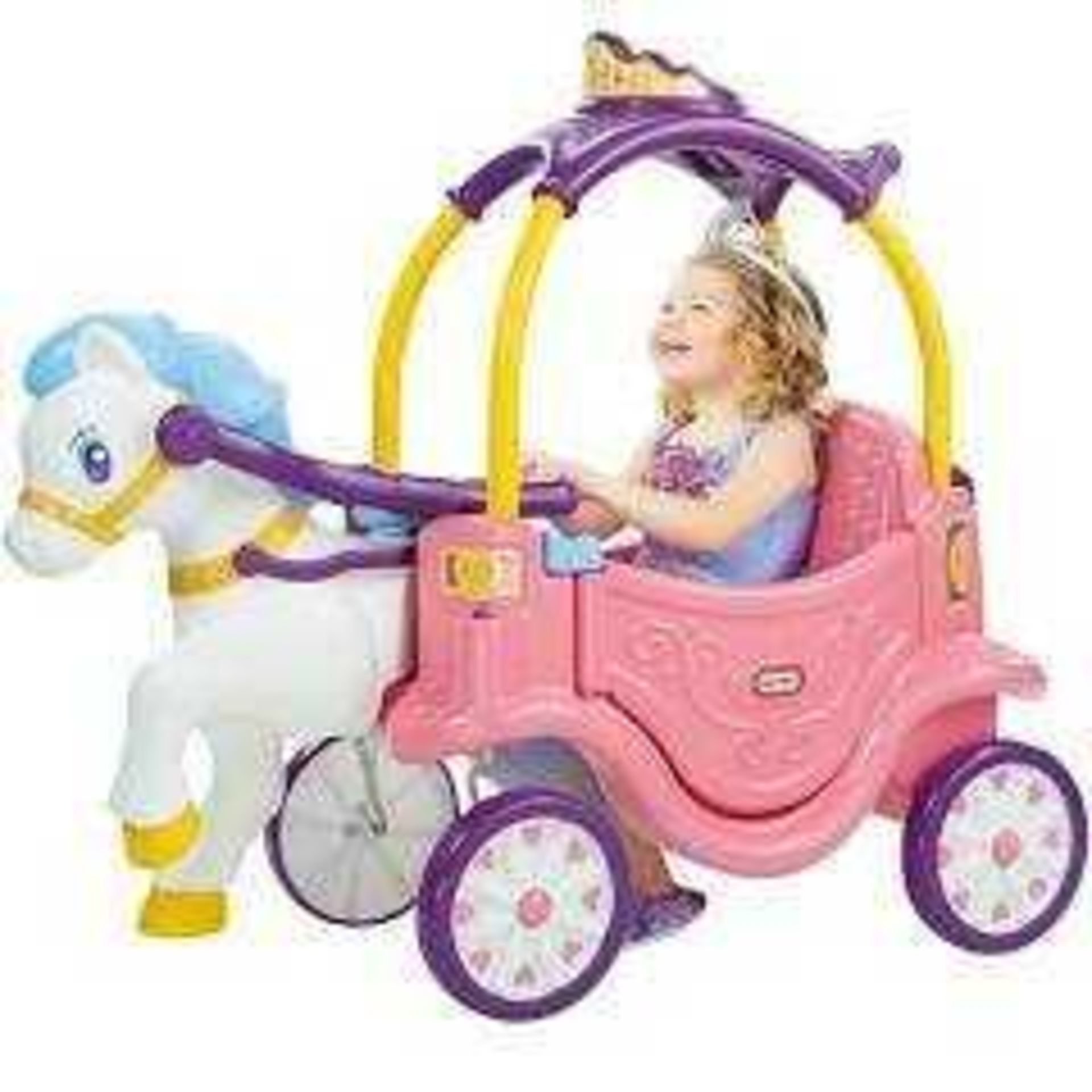 RRP £90 Lot To Contain Boxed Little Tikes Princess Horse And Carriage Ride Along Toy (Appraisals