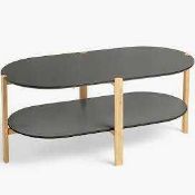 RRP £90 Boxed John Lewis And Partners Perch Oval Coffee Table (107090 ) (Appraisals Are Available On