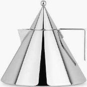 RRP £180 Boxed Alessi Conico 2 Litre Stainless Steel Pyramid Stove Top Kettle (384137) (Appraisals