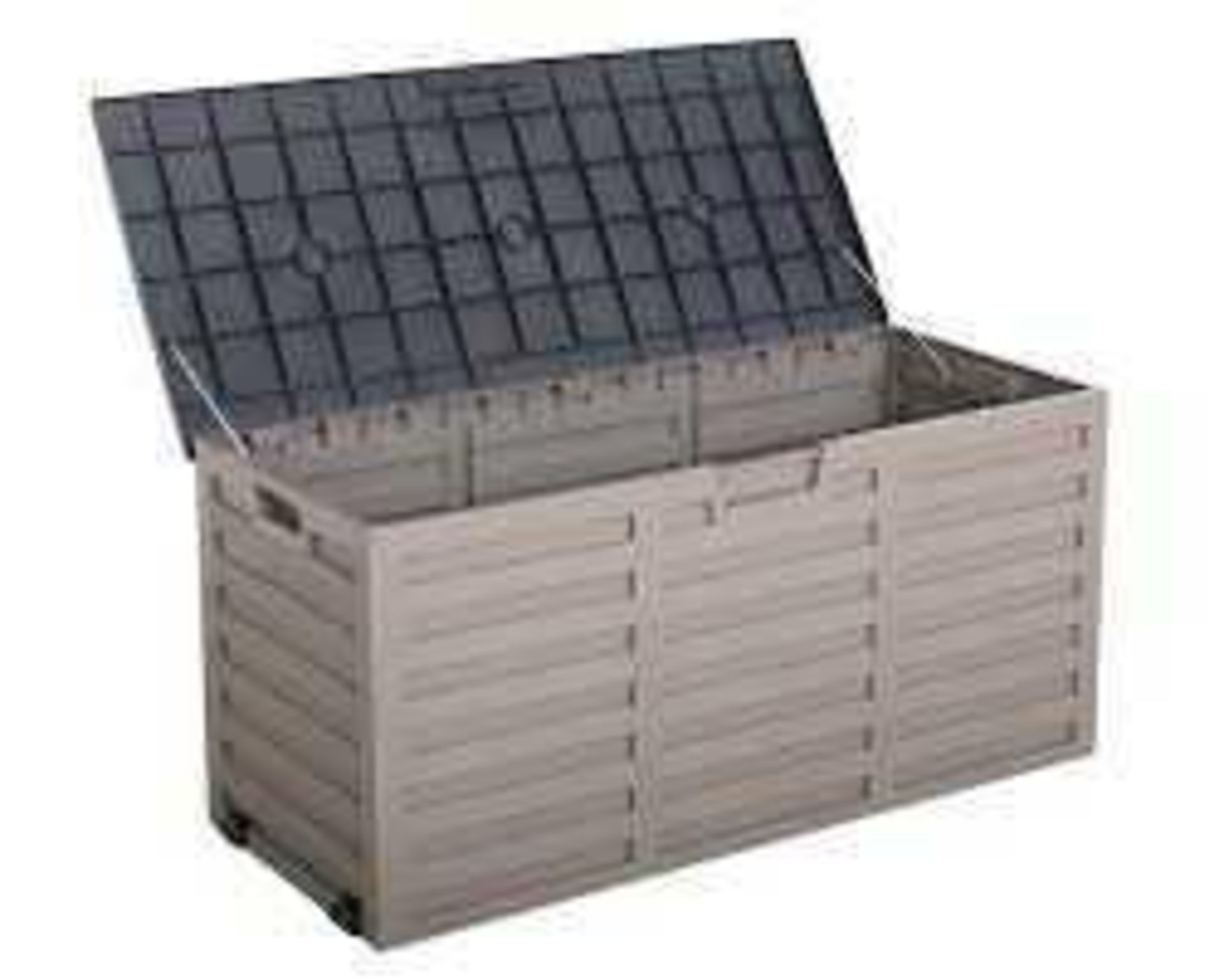 RRP £120 Boxed Royal Craft Black And Grey Water Proof Garden Storage Box (Appraisals Are Available