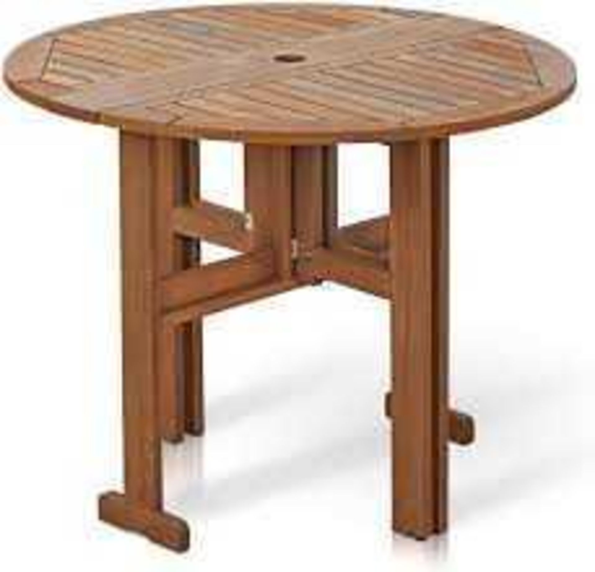 RRP £160 Boxed Furinno Gate Leg 90Cm Round Table (Appraisals Are Available On Request) (Pictures For