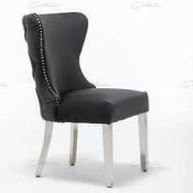 RRP £230 Boxed Florence Black Dining Chairs (Appraisals Available On Request) (Pictures For