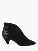 RRP £70 Boxed Pair Of John Lewis And/Or Alvie Black Size 4 Ladies Heeled Boots (43.488) (