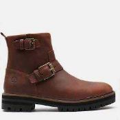 RRP £100 Boxed Pair Of Size Uk 7 Timberland London Square Biker Boots (210611) (Appraisals Are