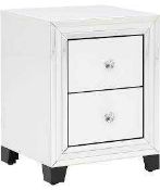 RRP £180 Boxed Crystal 2 Drawer Night Stand (Appraisals Available On Request) (Pictures For